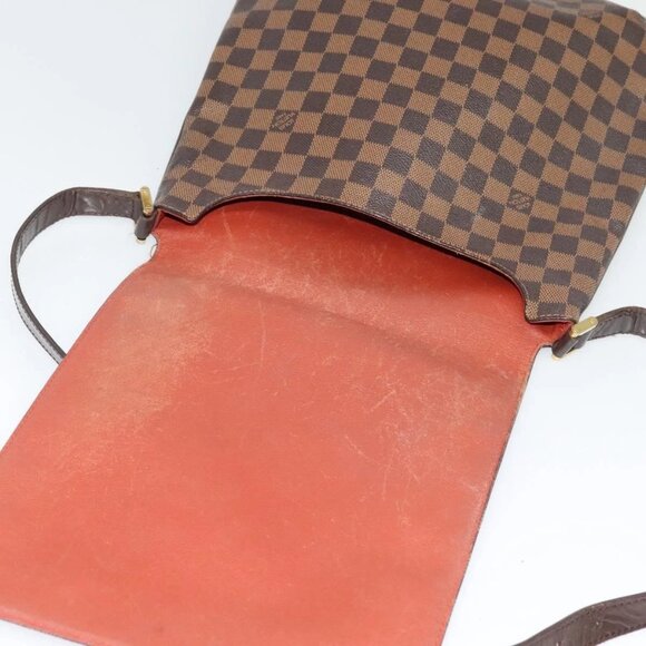 LOUIS VUITTON Damier Ebene Musette Shoulder Bag N51302 LV Auth BA4053 - Picture 11 of 16
